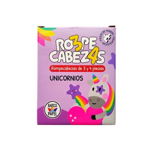 Rompecabezas de Madera Unicornios 3 y 4 piezas