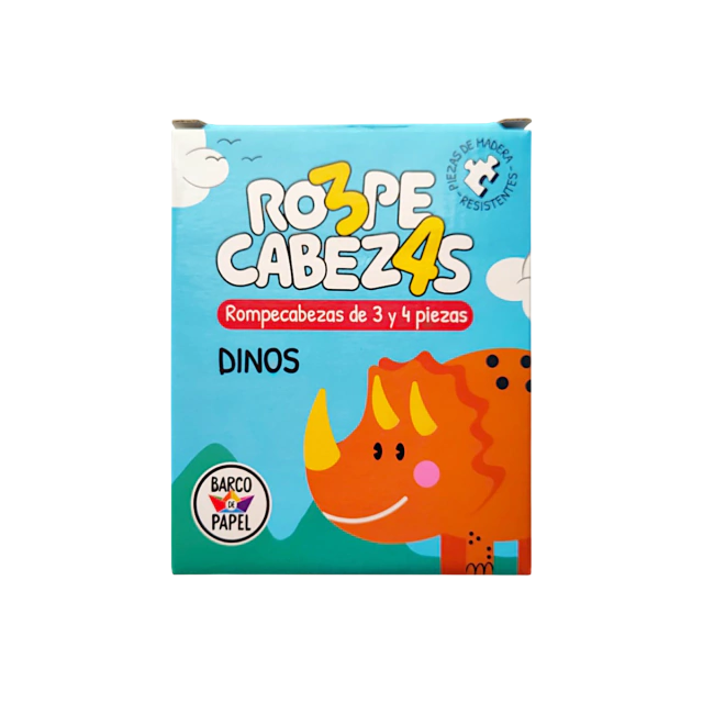Rompecabezas de Madera Dinos 3 y 4 piezas