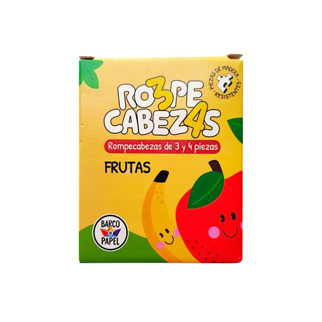 Rompecabezas de Madera Frutas 3 y 4 Piezas
